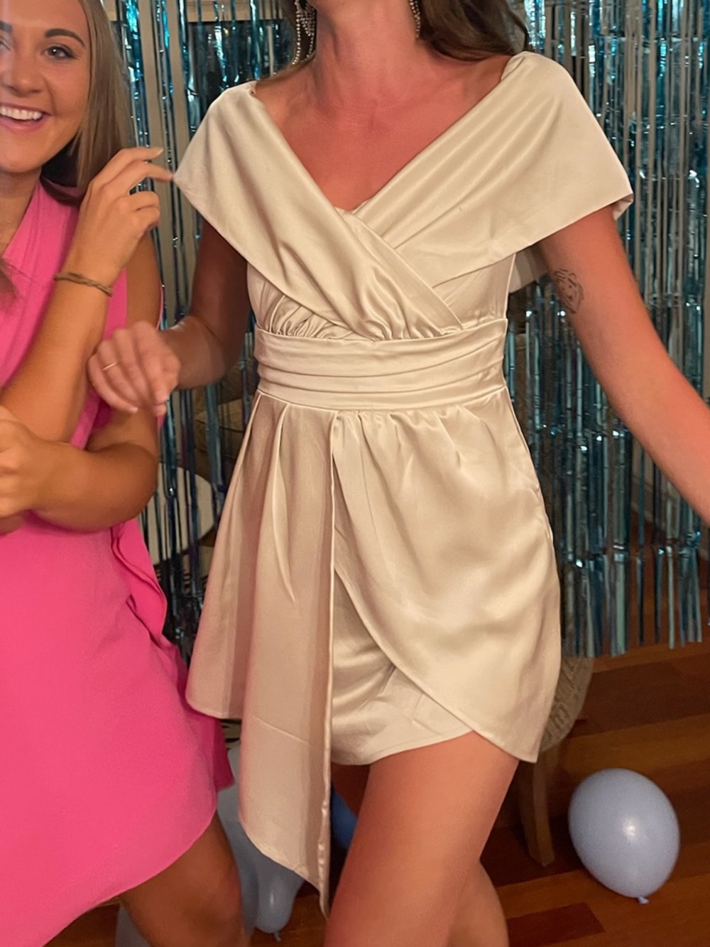 Lulu's satin dress